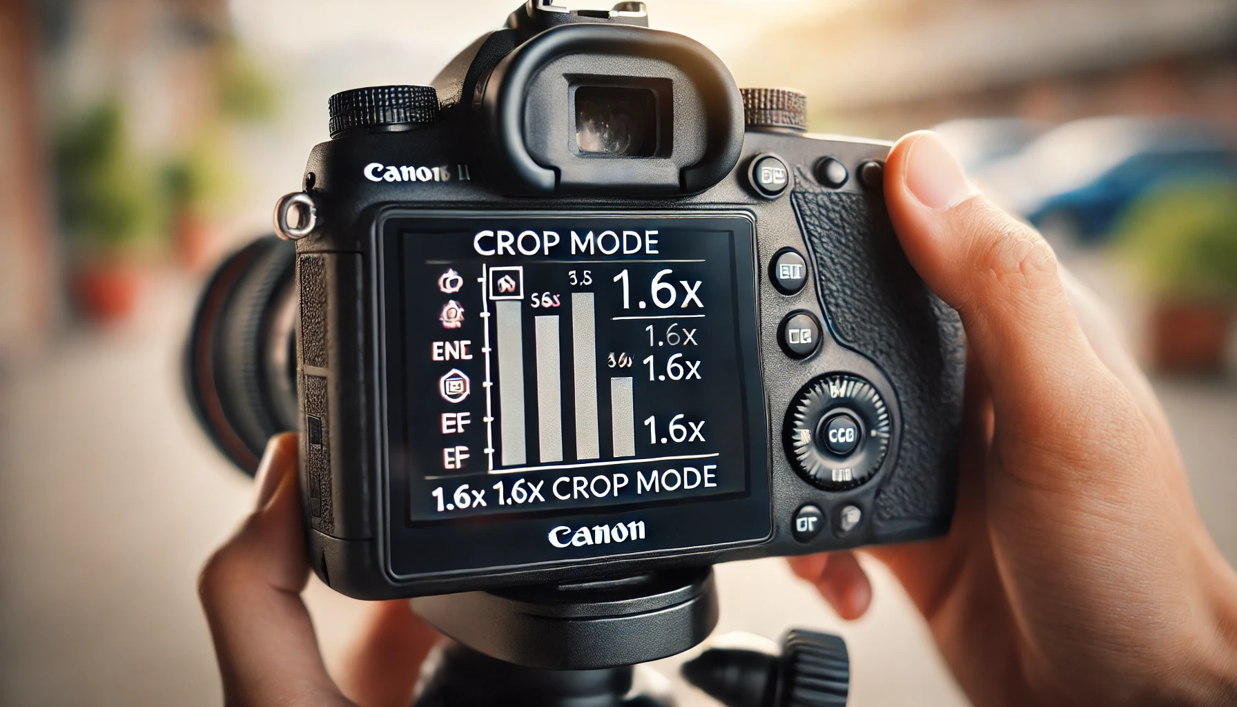 Canon R6 Mark II crop mode menu setting